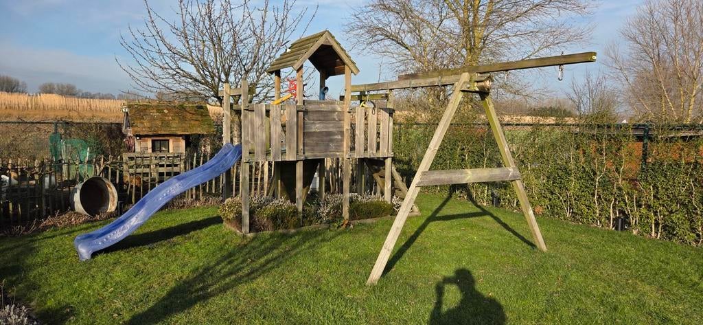 Speeltoren - Klimtoren met glijbaan schommel Wickey, Ophalen, Zo goed als nieuw, Schommel