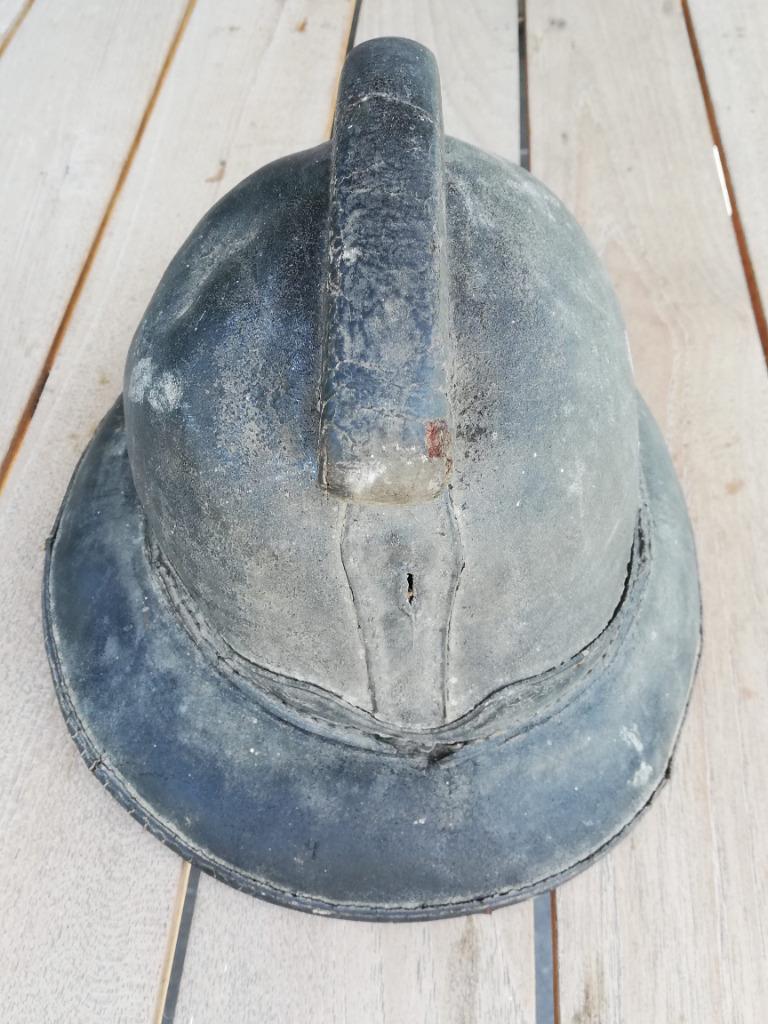casque de pompier en cuir 19e, Collections, Objets militaires | Général, Enlèvement ou Envoi, Autres, Casque ou Béret