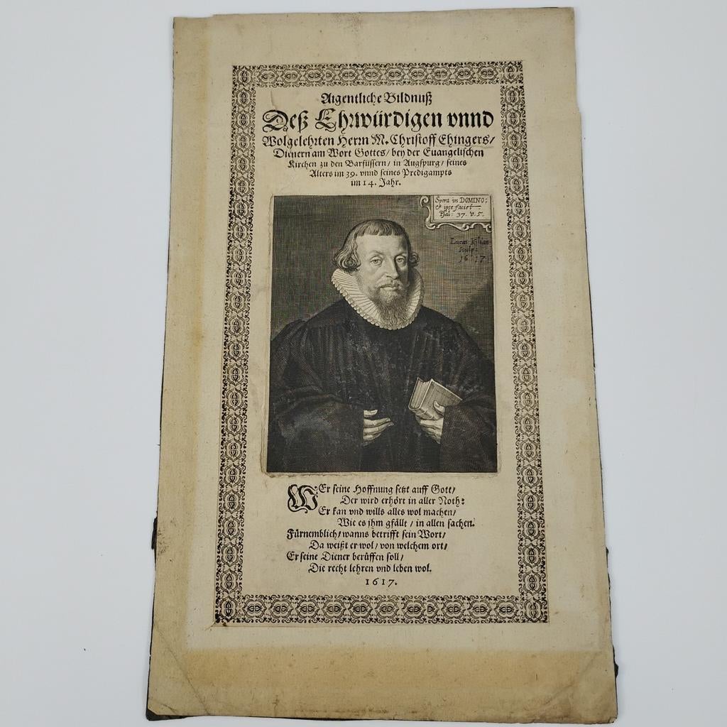 Gravure allemande théologien protestant, Collections, Photos & Gravures, Comme neuf, Gravure, Enlèvement ou Envoi