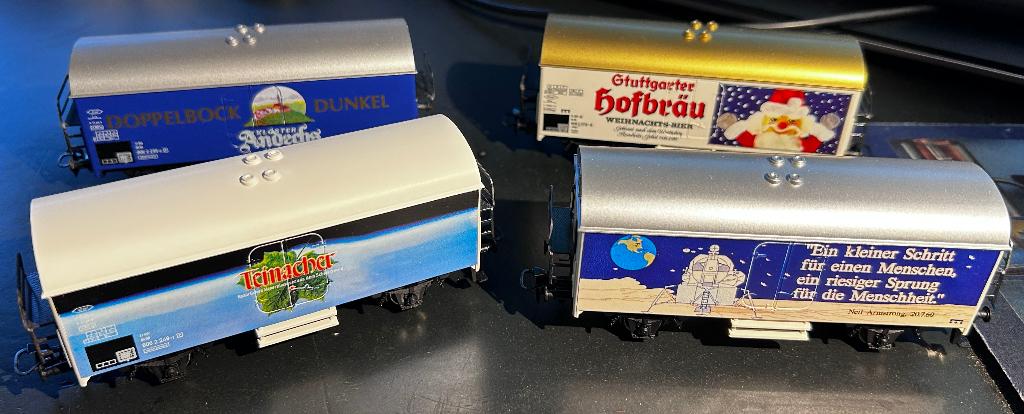 3356. Set van 4 H0 Märklin dekwagens/koelkasten., Ophalen of Verzenden, Zo goed als nieuw, Wagon, Märklin