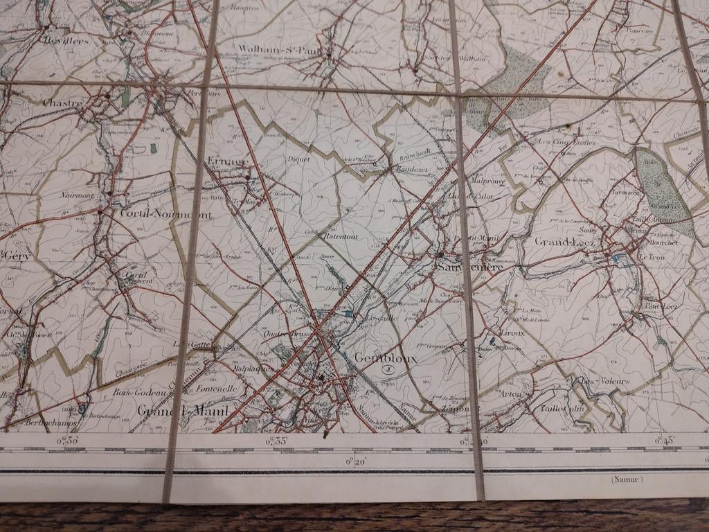 Topografische kaart Waver 1906, Boeken, Atlassen en Landkaarten, Ophalen of Verzenden