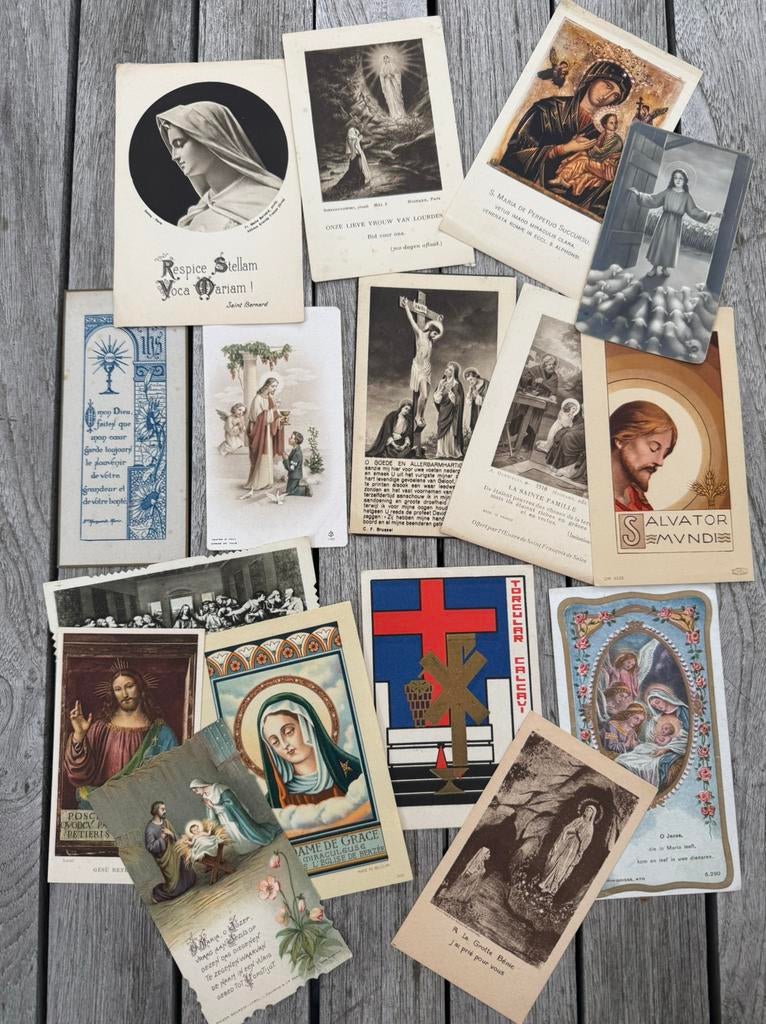 Lot antieke bidprentjes., Verzamelen, Ophalen of Verzenden