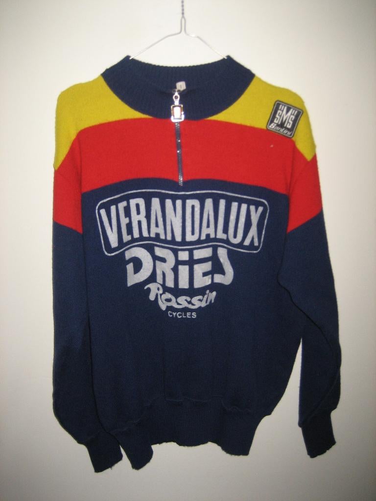 Verandalux Dries Rossin vintage trui wielerploeg maat XL, Fietsen en Brommers, Gebruikt, Dames, Ophalen of Verzenden, Vermarc