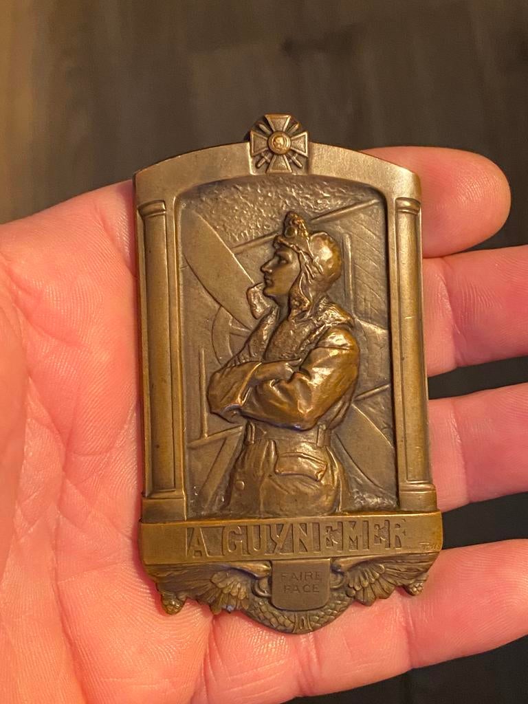 A Guynemer « Faire Face », rare médaille, Enlèvement ou Envoi