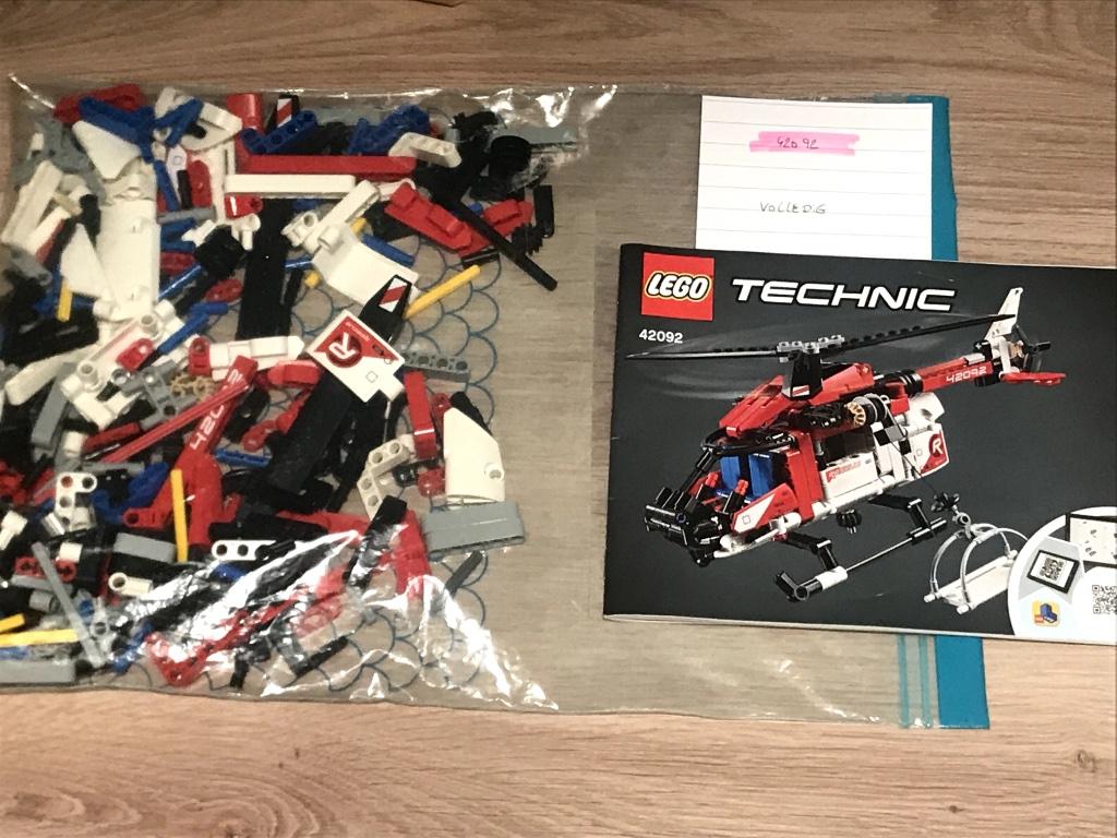 Lego Technic 42092 --- reddingshelikopter ---, Ophalen, Gebruikt, Complete set, Lego