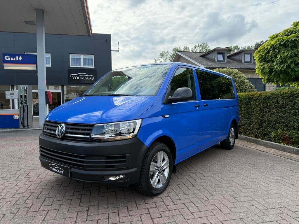 VW T6 Caravelle 2.0 TDi 4 Motion Highline DSG 9 ZIT, Auto's, Automaat, Monovolume, 4 cilinders, Blauw