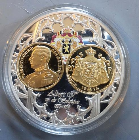 medaille roi albert 1er, Collections, Enlèvement ou Envoi, Neuf, Timbre(s) ou Monnaie(s)