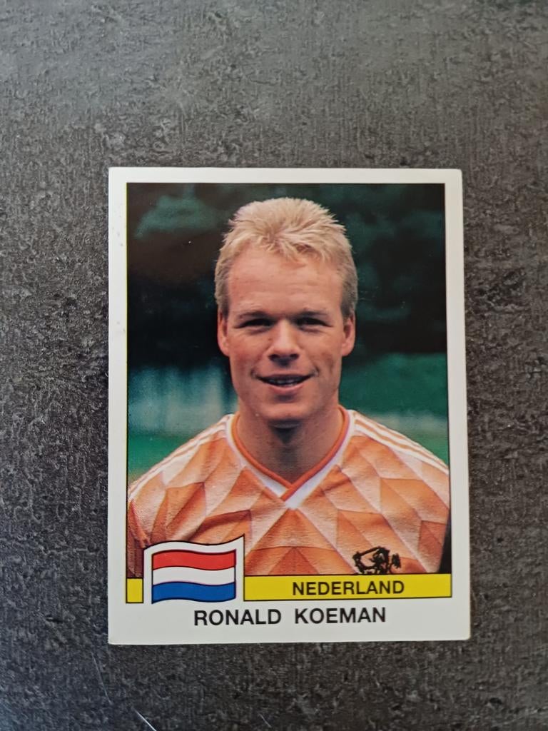 Panini Italia 90 Koeman Kelloggs Frosties versie (French), Verzenden, Sticker