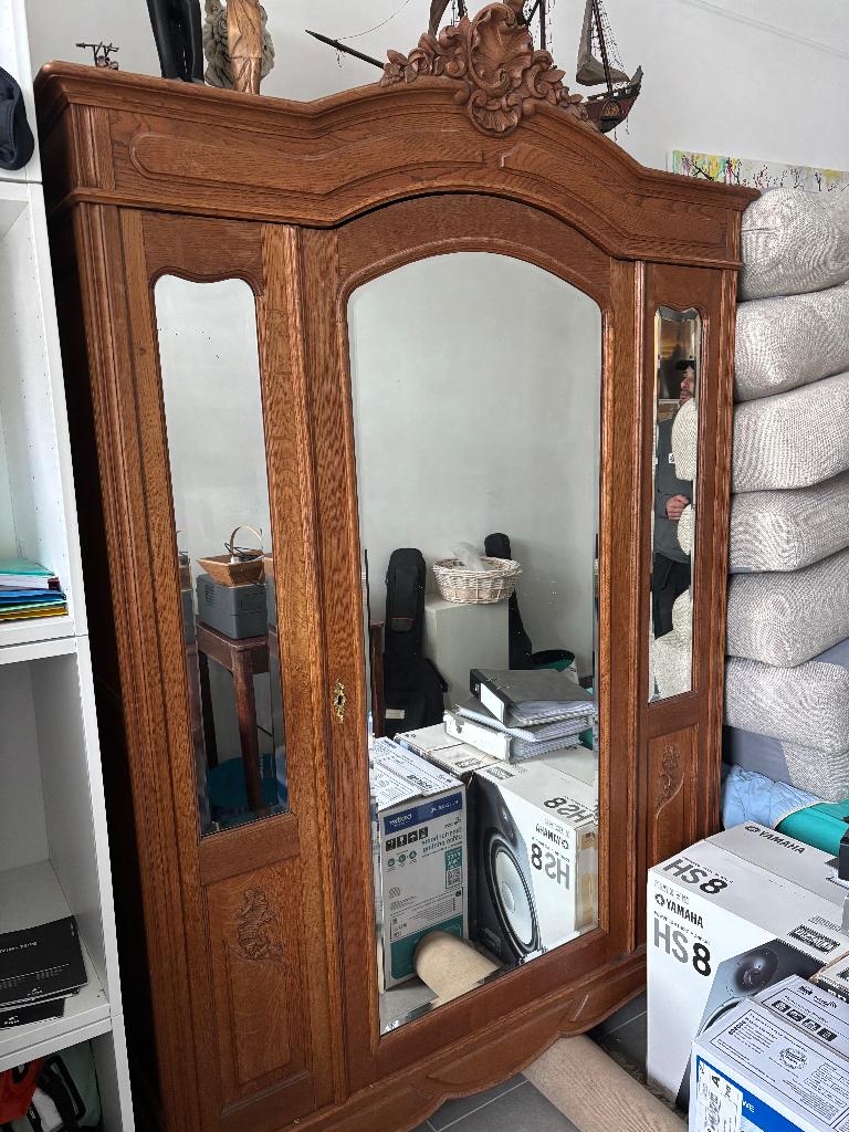 Garde-robe, Cerisier, Avec porte(s), 100 à 150 cm, Enlèvement