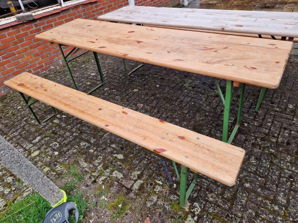 Table à bière vintage, table de marché, table à manger, Jardin & Terrasse, Tables de pique-nique, Enlèvement