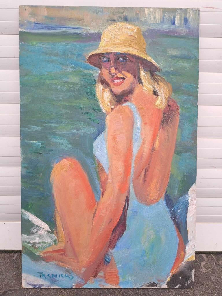 Huile sur panneau signe Tony reniers, Antiek en Kunst, Ophalen of Verzenden