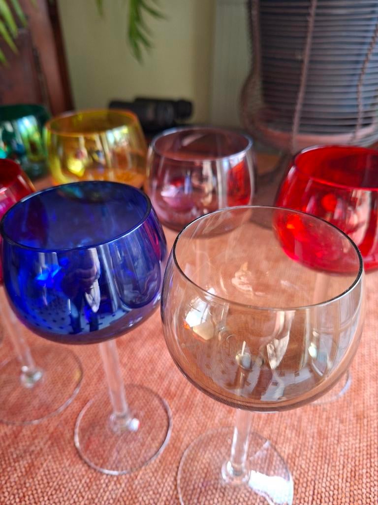 Verres Roemer de couleurs., Antiquités & Art