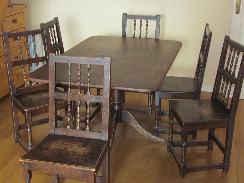 Tafel en 6 stoelen, Ophalen