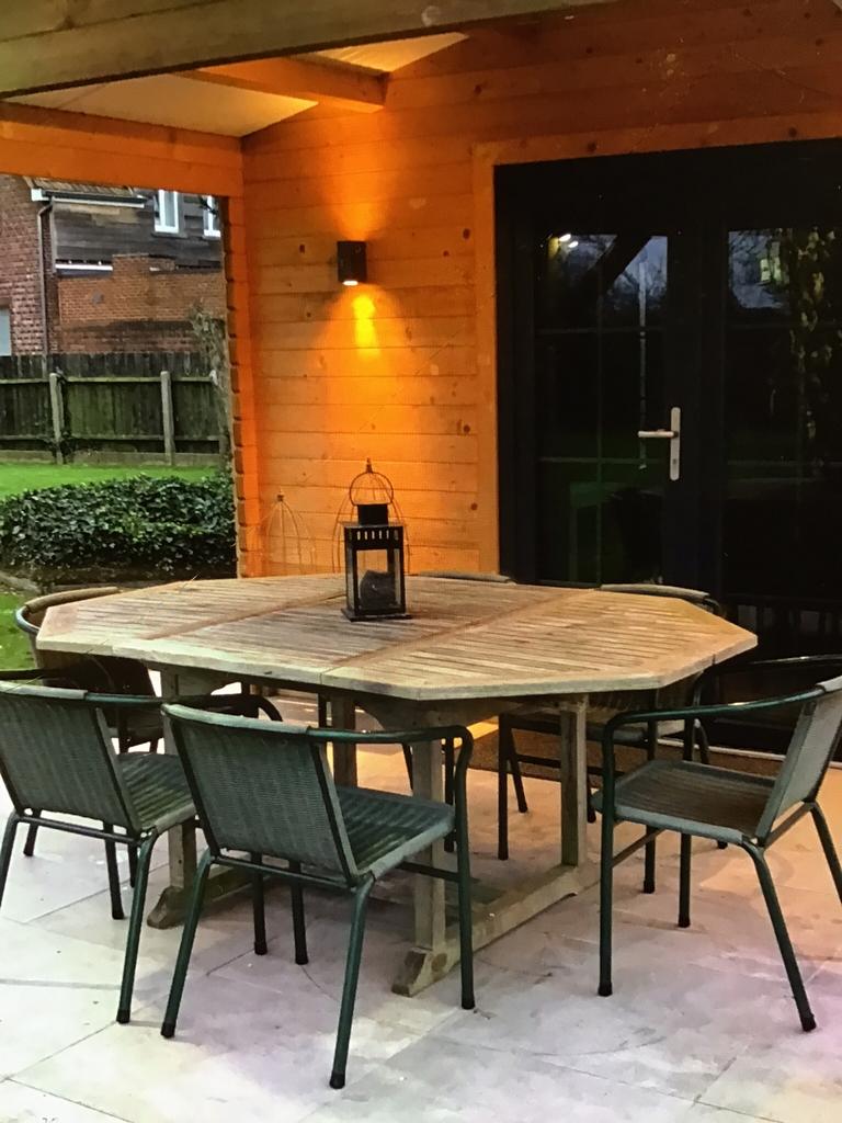 Tuintafel met 6 tuinstoelen, Tuin en Terras, Tuintafels, Ophalen