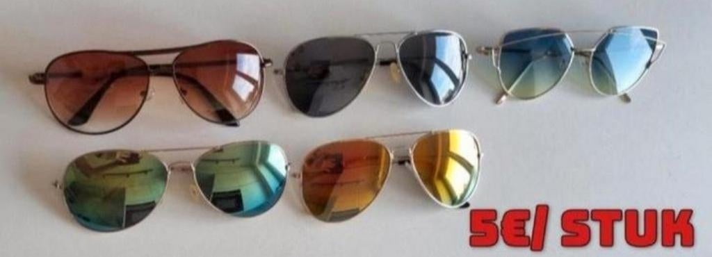 Zonnebrillen verschillende modellen 5€/ stuk, Ophalen of Verzenden, Zo goed als nieuw, Bril