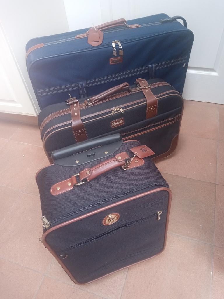 3 valises de voyage vintage, Enlèvement, Roulettes