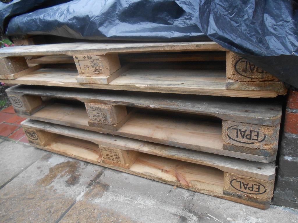 Europaletten, Bricolage & Construction, Bois & Planches, 50 mm ou plus, Enlèvement ou Envoi, Moins de 200 cm, Utilisé