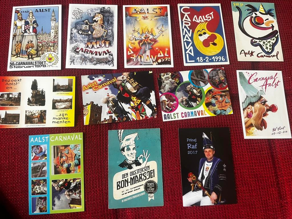 Postkaarten Aalst Carnaval, Ophalen of Verzenden