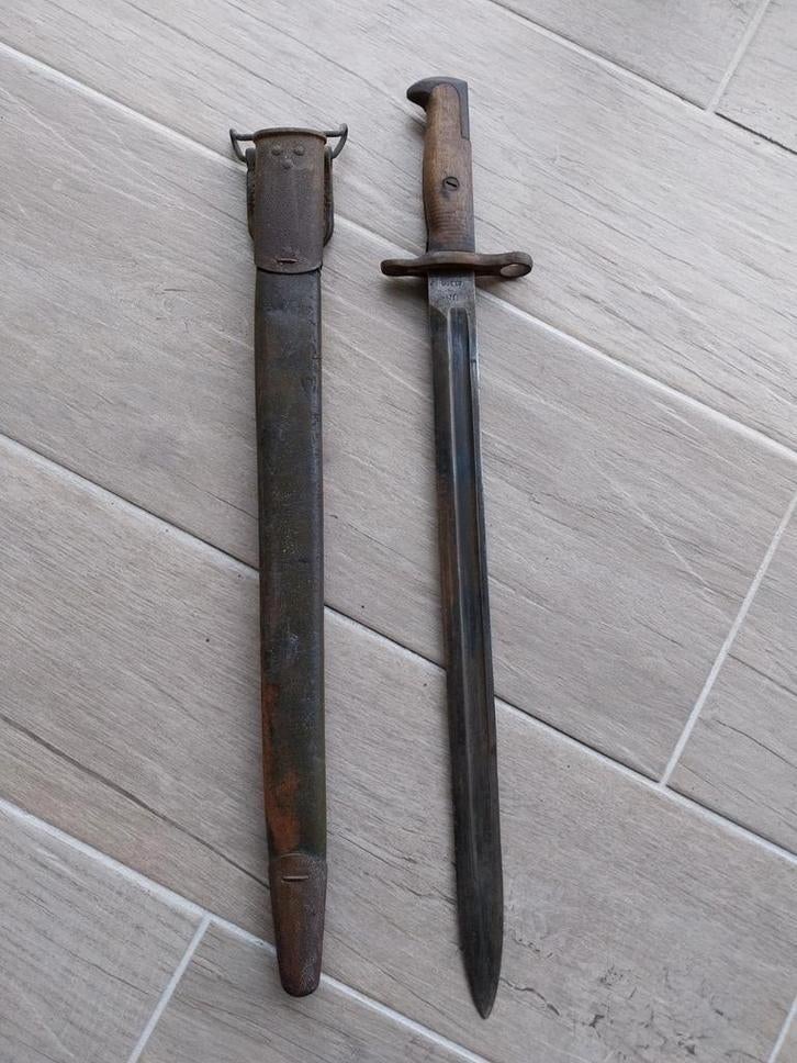 Baïonnette longue américaine US ww1 ww2 1906 SA, Collections, Enlèvement ou Envoi