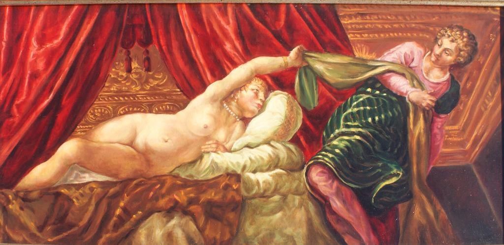 Albert Embrechts (1914-1997): naar Tintoretto (94 x 54 cm), Antiek en Kunst, Ophalen of Verzenden