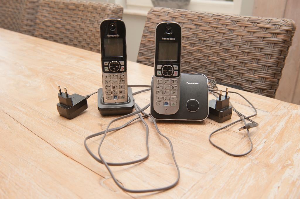 draagbare telefoon set, Télécoms, Téléphones fixes | Combinés & sans fil, Enlèvement, Utilisé, 2 combinés