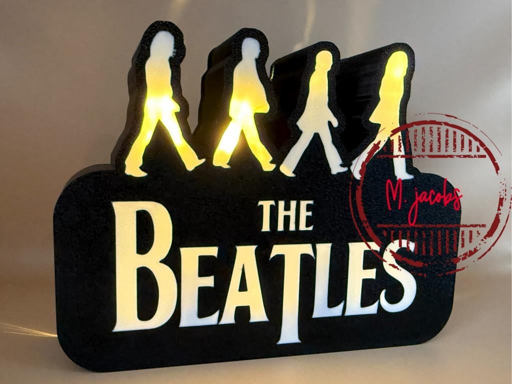 Unieke Beatles lichtbak met LED verlichting., Verzamelen, Ophalen of Verzenden, Nieuw, Lichtbak of (neon) lamp