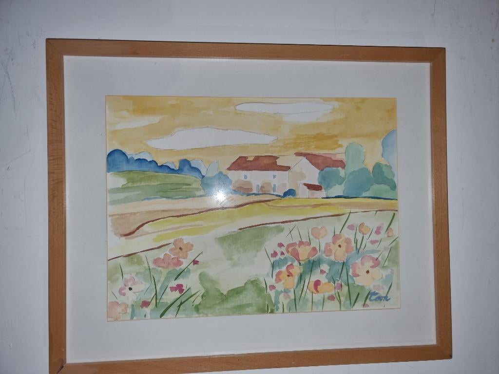 Aquarelle de Toon Hermans, Antiquités & Art, Enlèvement
