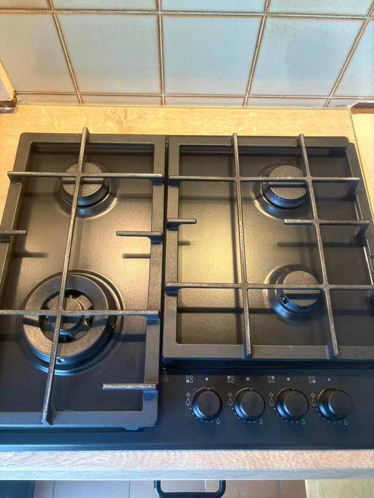 Inbouw gaskookplaat, Elektronische apparatuur, Kookplaten, Ophalen, 4 kookzones, Zo goed als nieuw, Inbouw