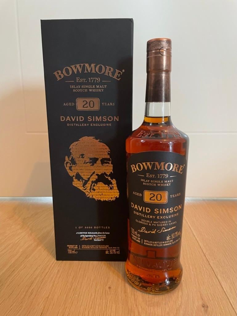 Bowmore David Simson 20 yr. old, Enlèvement ou Envoi, Neuf, Pleine