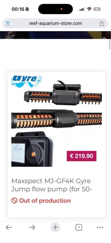 Maxspect MJ-GF4K Gyre Jump flow pump, Enlèvement ou Envoi, Comme neuf