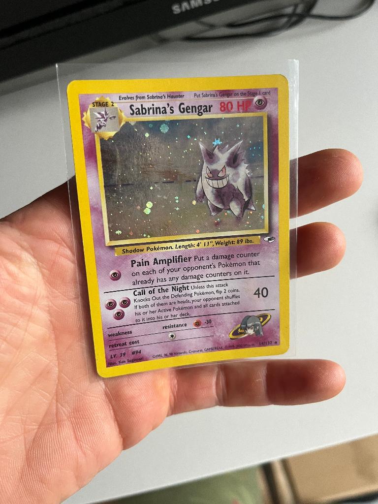 Pokemon Sabrina's Gengar Gym Heros Foil, Ophalen of Verzenden, Zo goed als nieuw, Losse kaart, Foil