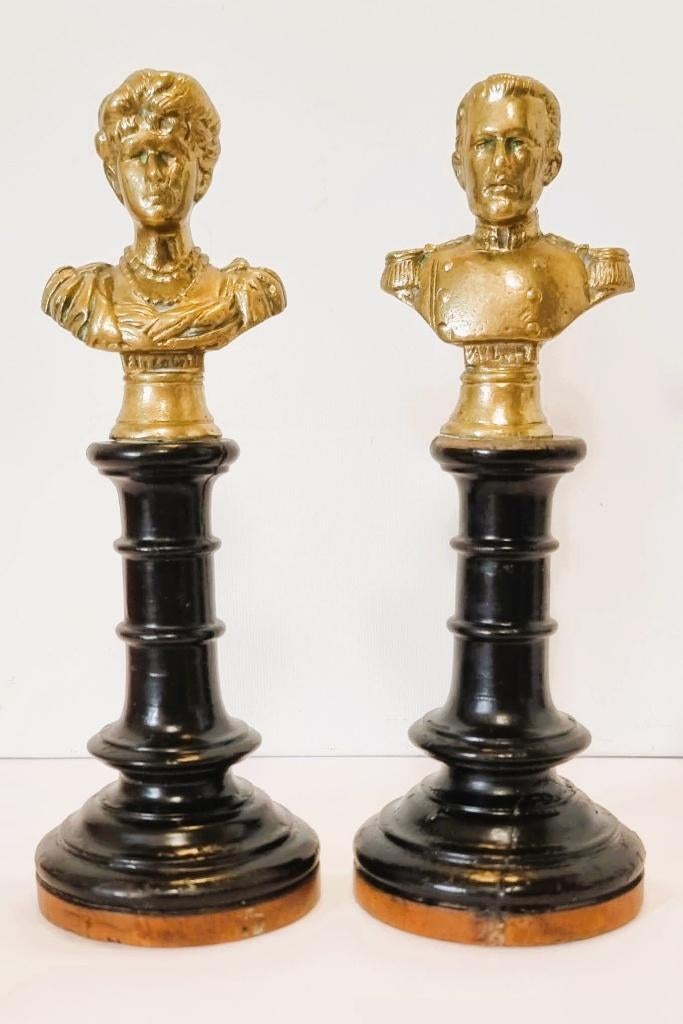 Bronzen beelden op sokkel., Antiek en Kunst, Ophalen of Verzenden, Brons