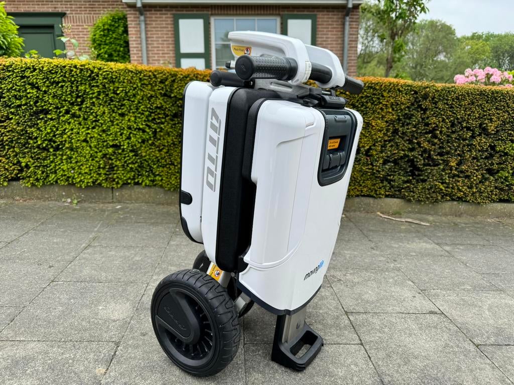 Scooter de voyage pliable MovingLif Atto Scootmobiel pliable, Enlèvement ou Envoi, Pliant, Comme neuf, Fauteuil roulant électrique