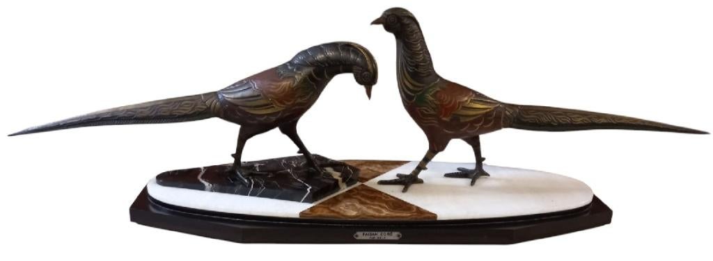 Faisan doré par Gilly. groot beeld., Antiquités & Art, Art | Sculptures & Bois, Statue, Métal, Oiseau, Enlèvement