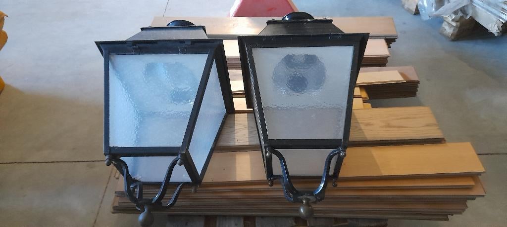 2 hanglampen, Ophalen, Gebruikt, Metaal, 75 cm of meer