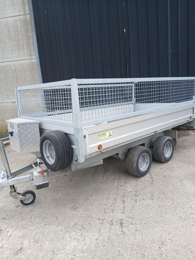 Remorque à benne basculante de 750 kg en très bon état !, Enlèvement, Comme neuf