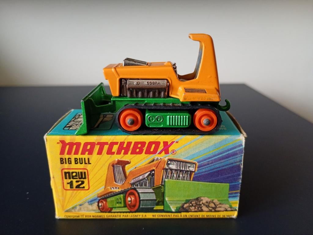 Lesney Matchbox Superfast #12 Big Bull in doosje, Hobby en Vrije tijd, Modelauto's | Overige schalen, Ophalen of Verzenden