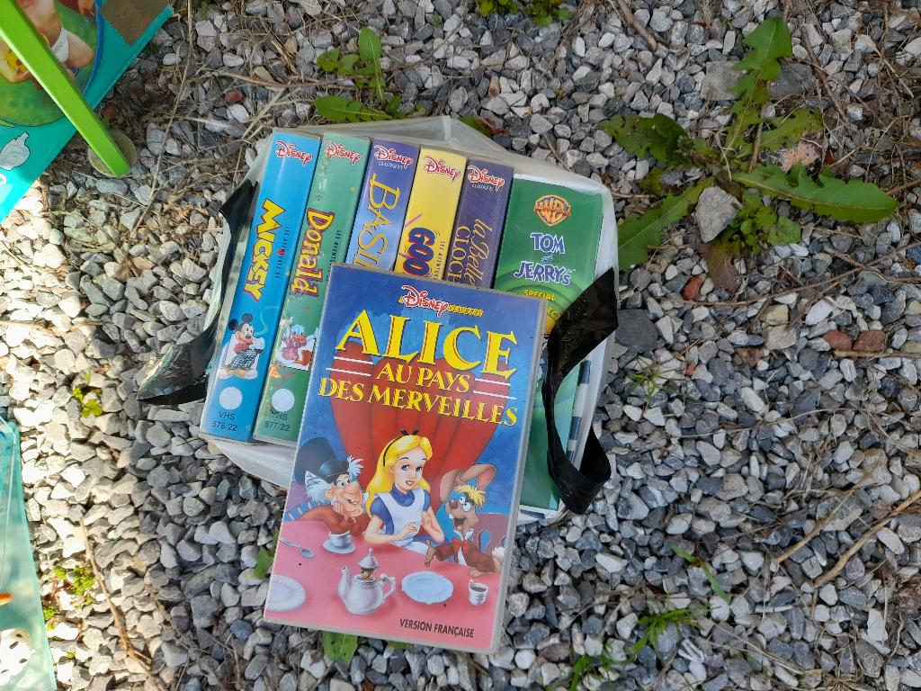 Cassettes vidéo Disney et Tom et Jerry, Dessin animé, Tous les âges, Enlèvement, Utilisé