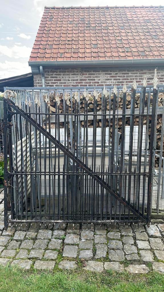 Massief vol ijzeren hekken 3,60 meter, Tuin en Terras, Ophalen, Zo goed als nieuw