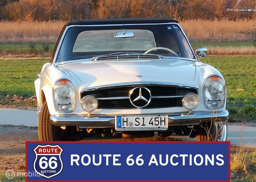 Mercedes-Benz 230 SL Pagoda | 1964 | Route 66 Auctions, Auto's, Zwart, Mercedes-Benz, Bedrijf, Handgeschakeld