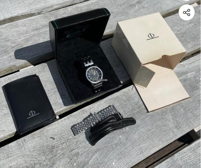 baume et mercier formula S quartz 34mm de 1994 en full set, Ophalen of Verzenden, Zo goed als nieuw, Polshorloge