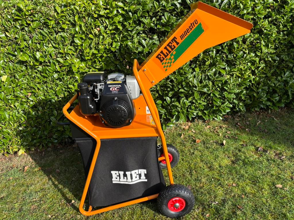 Broyeur Elite Maestro., Jardin & Terrasse, Enlèvement, Comme neuf, Essence, Bac de ramassage