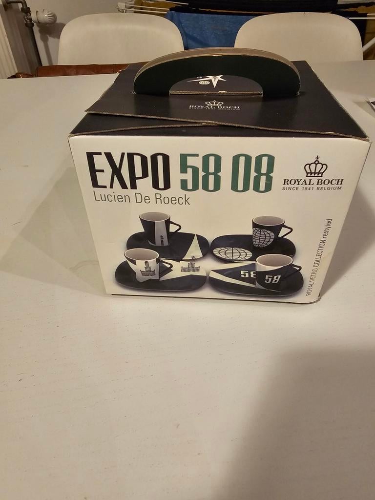 koffieservies - Expo '58 - Lucien De Roeck - Royal Boch, Antiquités & Art, Enlèvement ou Envoi