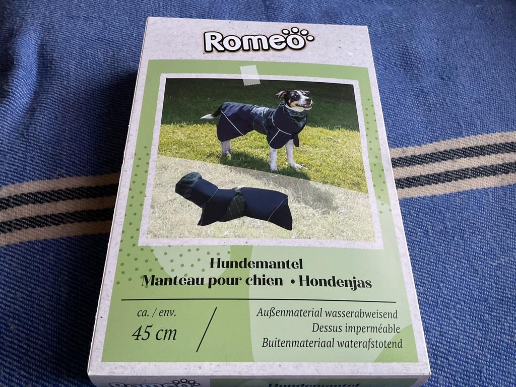 Manteau impermeable pour chien 40-45 cm dos., Animaux & Accessoires, Vêtements pour chiens, Comme neuf, Manteau pour chien, Enlèvement