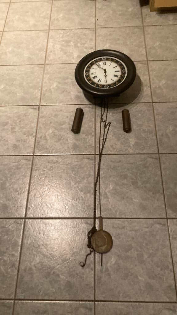 Wandklok met slinger en gewichten, Ophalen of Verzenden, Zo goed als nieuw, Wandklok