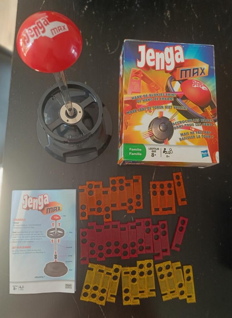 Jenga max Hasbro, Hobby en Vrije tijd, Gezelschapsspellen | Overige, Een of twee spelers, Ophalen of Verzenden, Gebruikt, HASBRO
