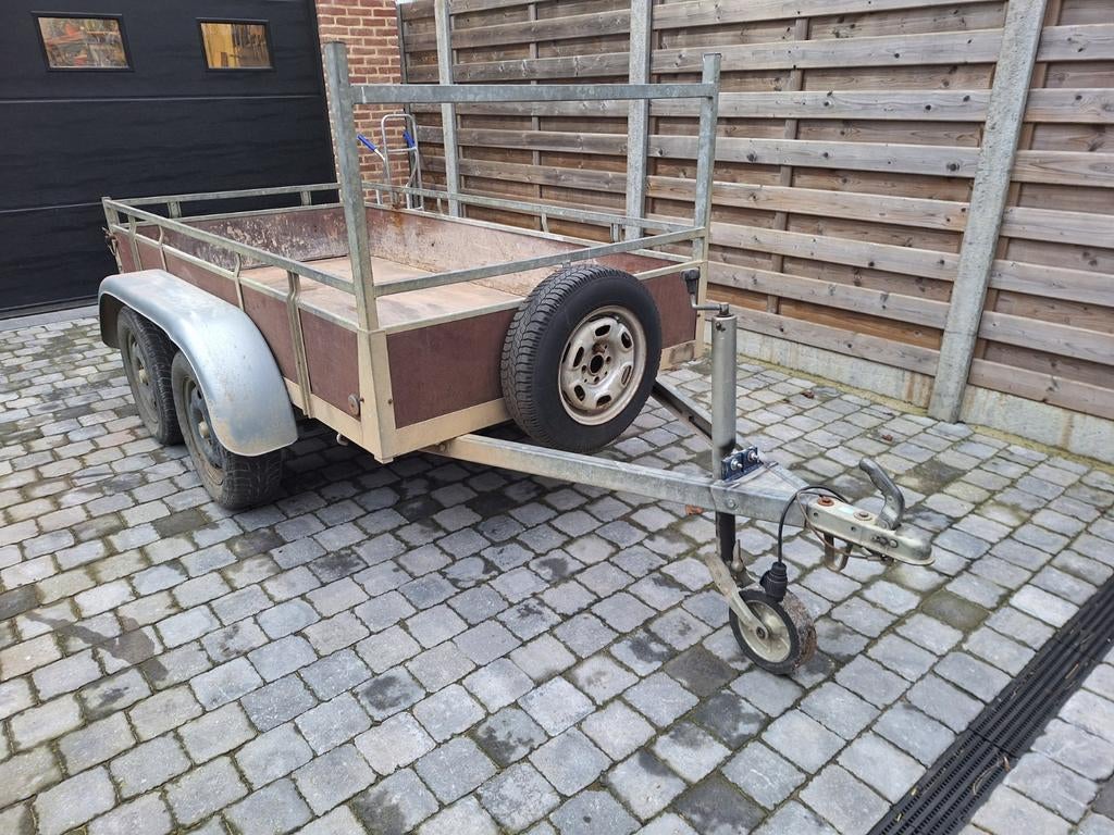 Aanhangwagen 750kg dubbel as ongeremd, Ophalen