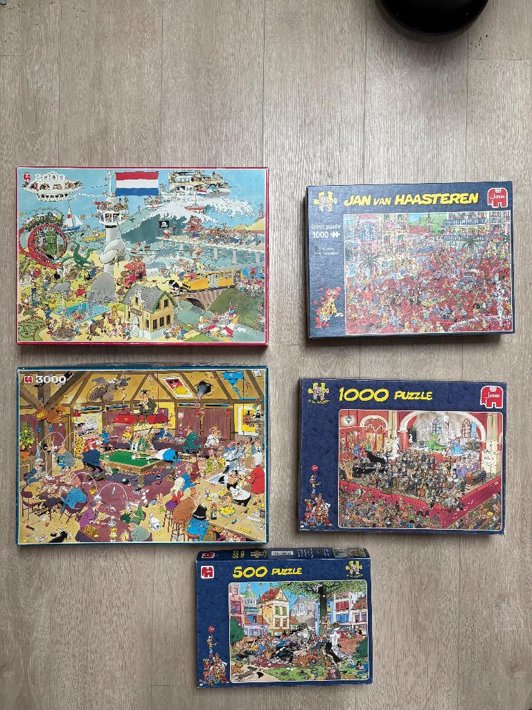 Puzzels jan van haasteren - anton pieck, Hobby en Vrije tijd, Ophalen of Verzenden, Legpuzzel