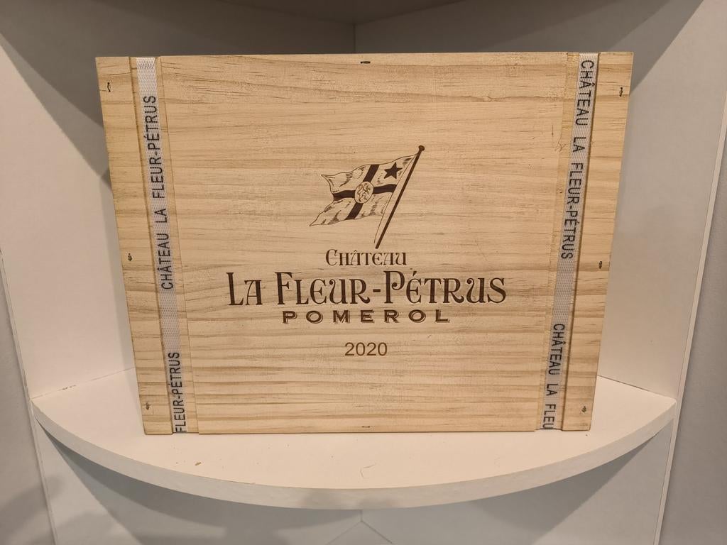 3 x Château Lafleur Petrus 2020 dans une caisse, Collections, Enlèvement ou Envoi