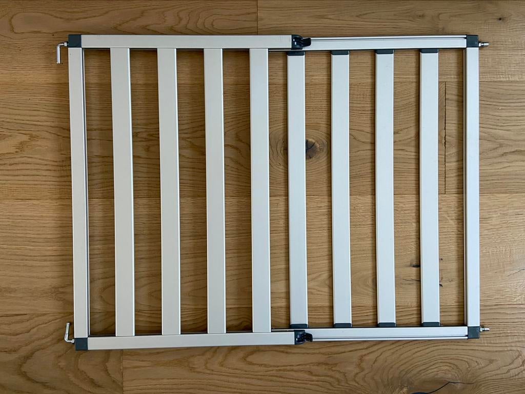 Barrière d'escalier à visser en aluminium comme neuve, Comme neuf, Aluminium, 100 à 115 cm, Barrière de sécurité